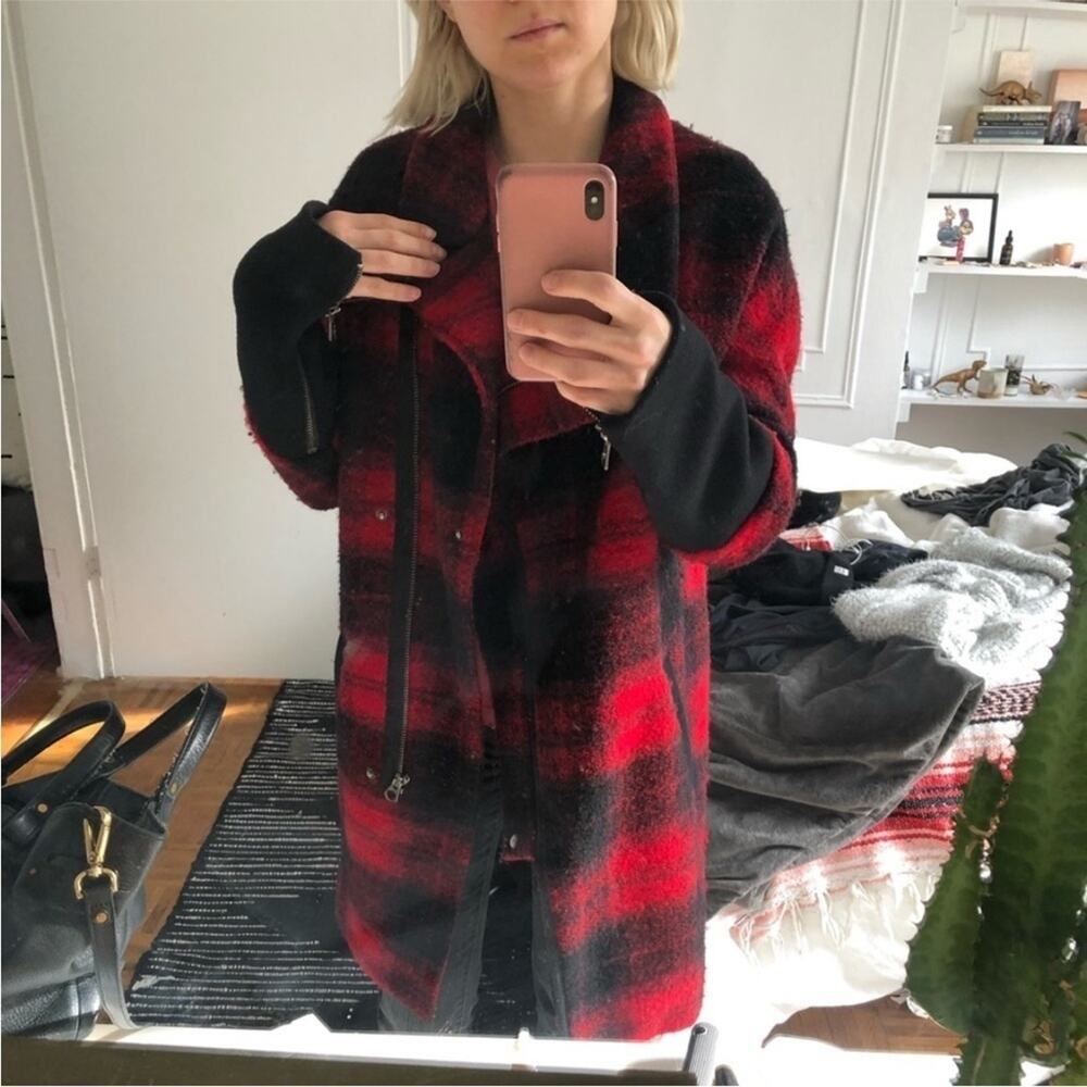 Madewell City Grid Coat Plaid Size 0 XS Retail $348